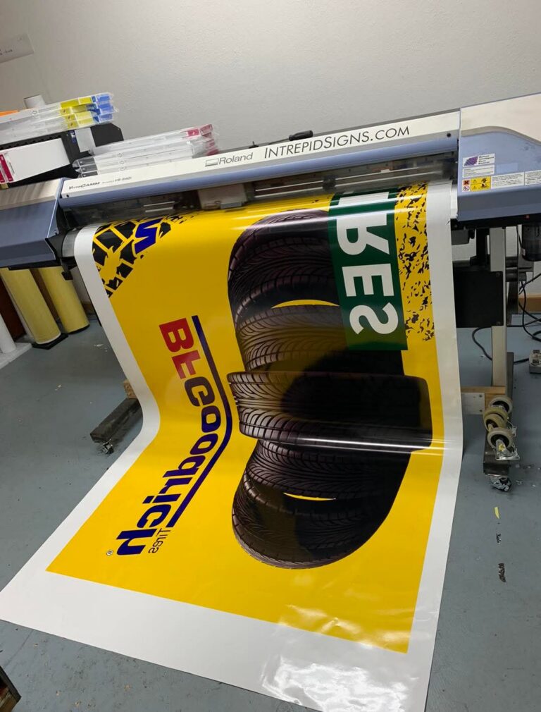 Digital Printing Tire Shop — Intrepid Signs, Rosenberg TX