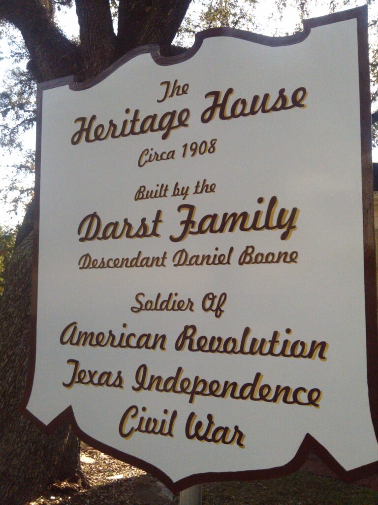 Hand Painted Signs Heritage House — Intrepid Signs, Rosenberg TX