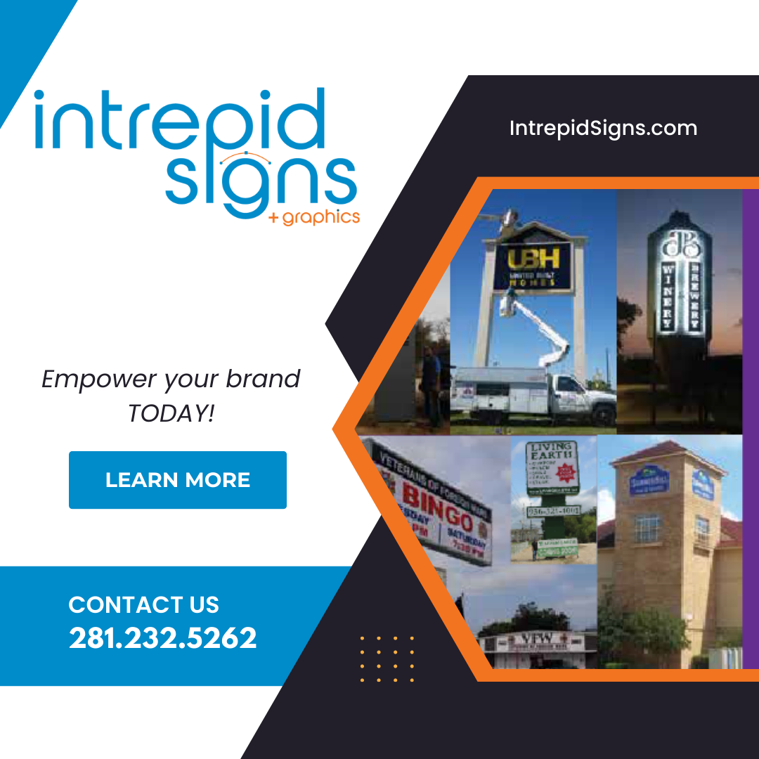 Custom storefront signage installed for a Texas business