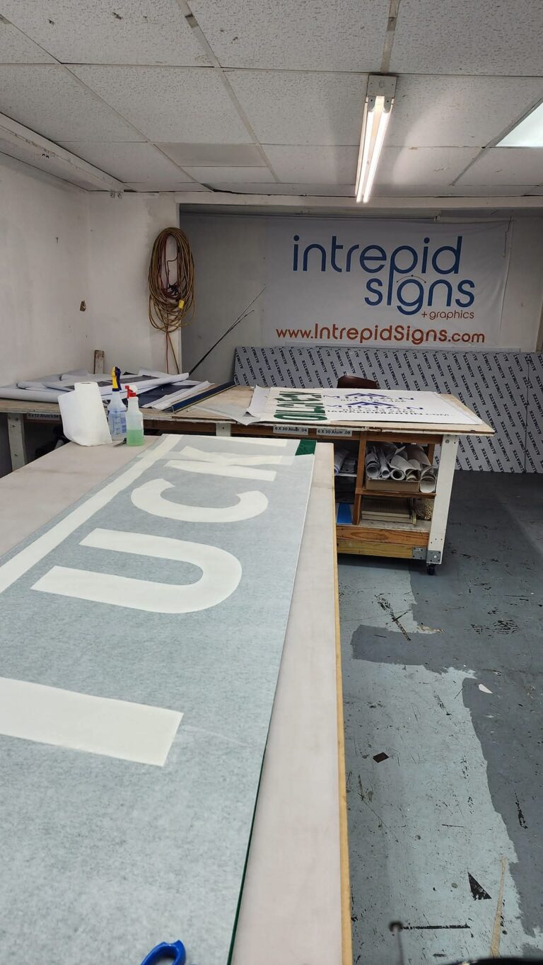 Vinyl Signage Making — Intrepid Signs, Rosenberg TX