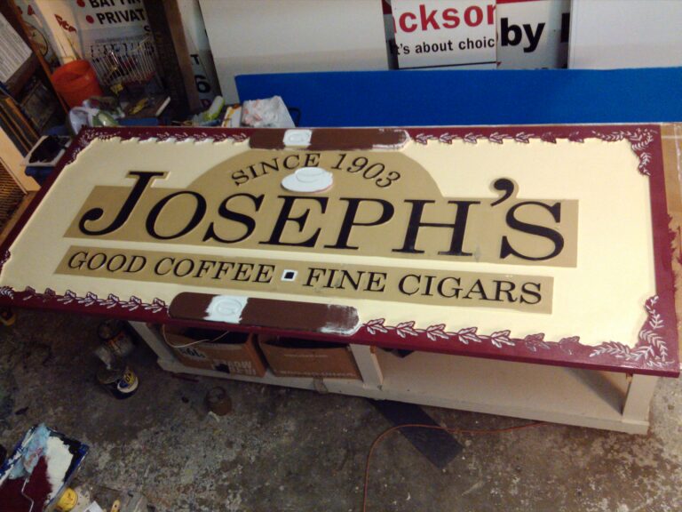Wall Signs Josephs Cigar Bar — Intrepid Signs, Rosenberg TX