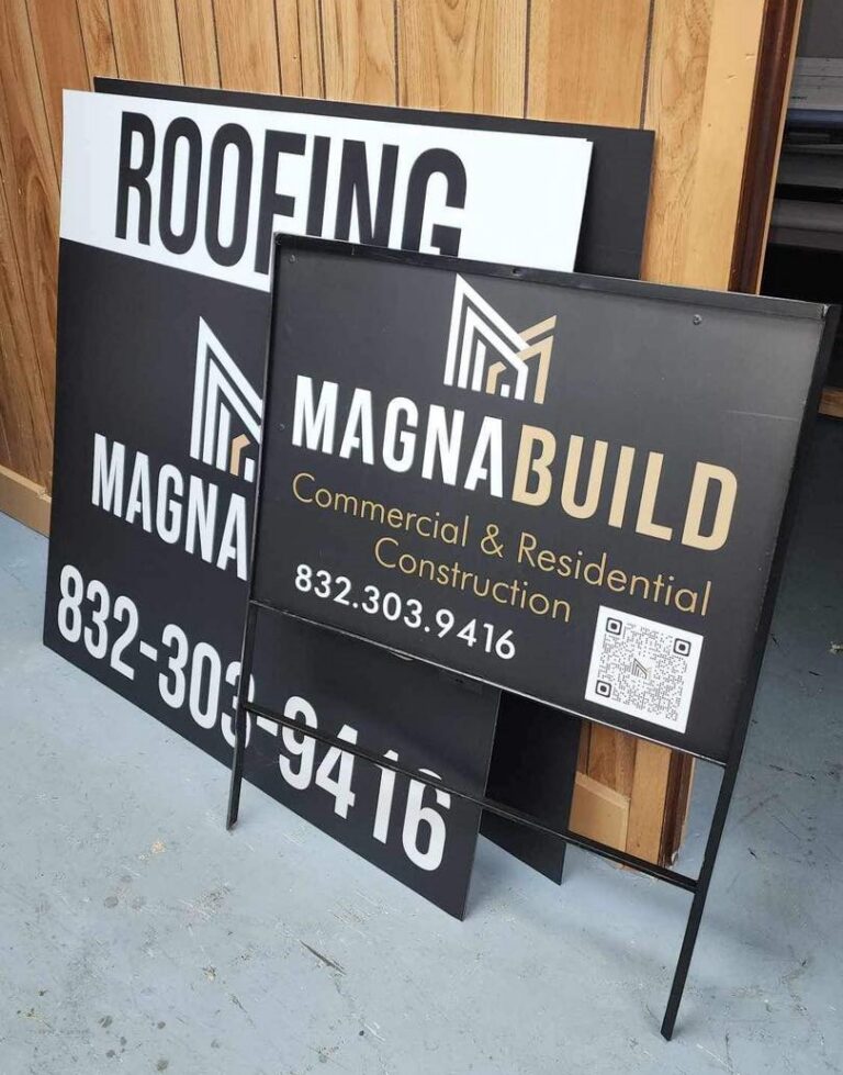 Yard signs with frame — Intrepid Signs, Rosenberg TX